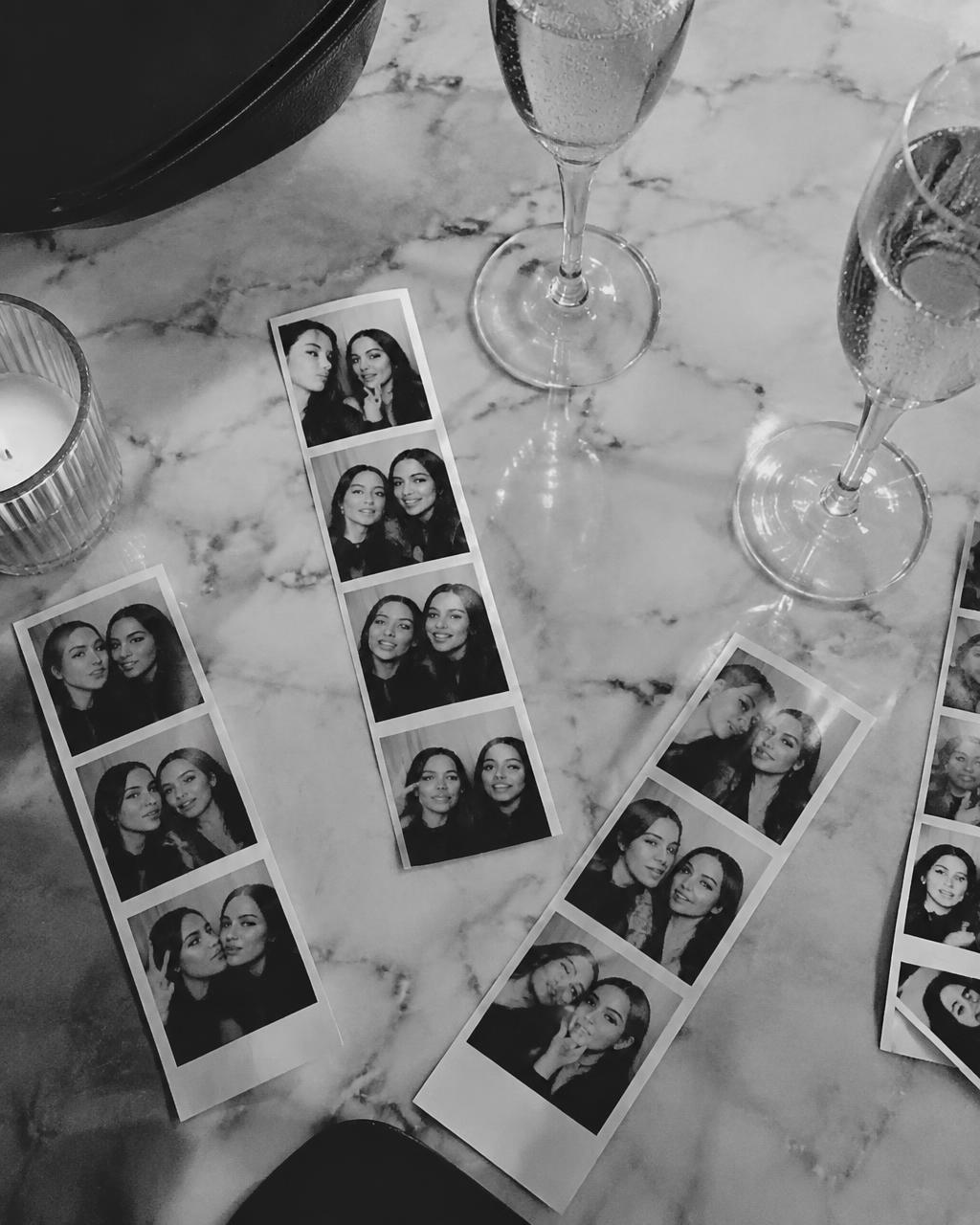 Photo strips from a milestone celebration